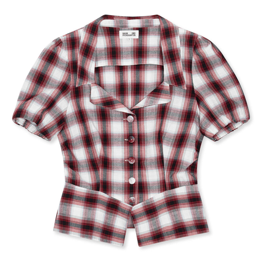 Macaia bluse - Red Check